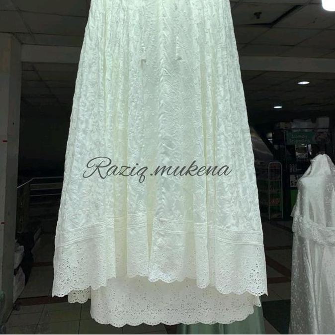 MUKENA DEWASA SUTRA PARIS ORI RENDA KERANCANG REMPEL MUKENA MEWAH TERBARU Lembut Putih