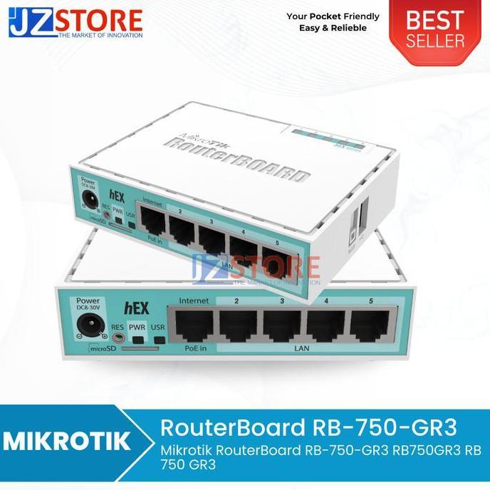 MIKROTIK ROUTERBOARD RB-750-GR3 RB750GR3 RB 750 GR3 ORIGINAL DAN TERPERCAYA
