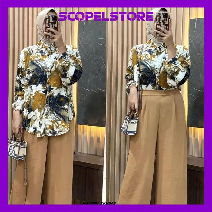 Scopel - Dg-78 One Set Rayon Mix Crinkel/Luxury Kanya Set Murah/Pakaian Wanita Terbaru/Pakaian Wanit