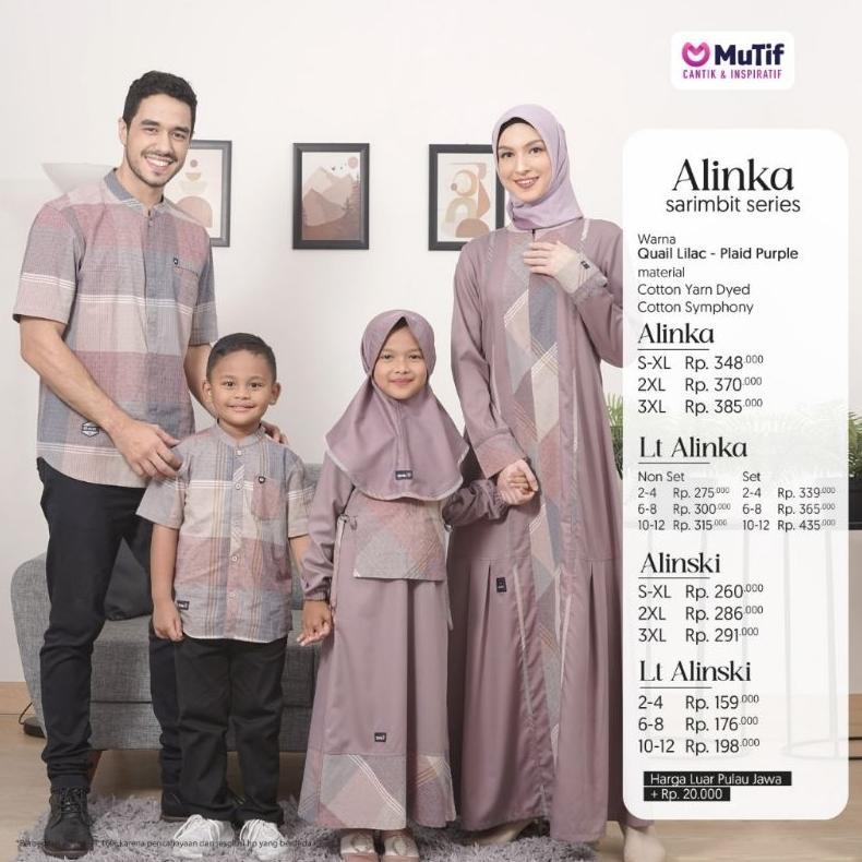 Mutif Alinka Sarimbit Series 2023 | Gamis Alinka | Little Alinka | Koko Alinski | little Alinski |