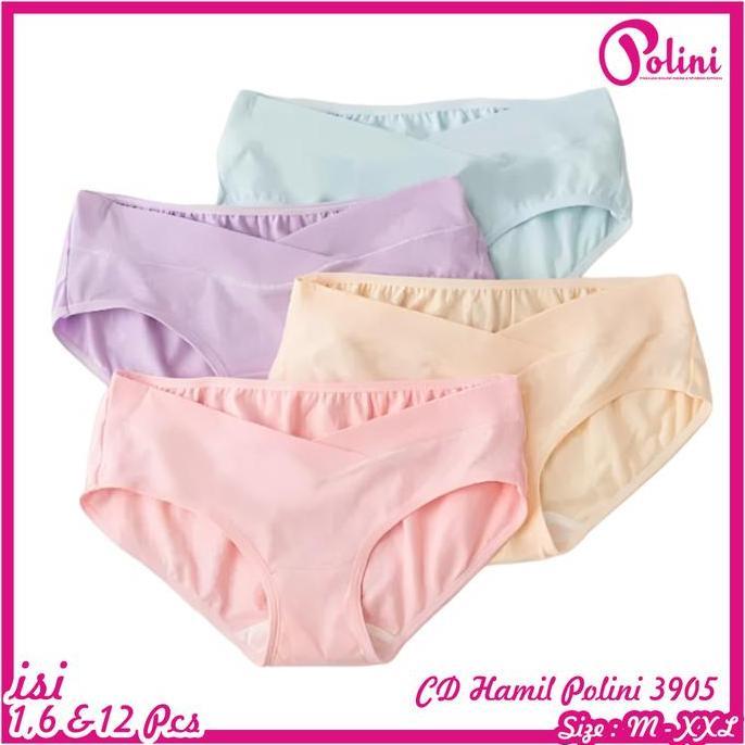 Promo Bulan Ini Polini - Paket Hemat 6&12Pcs Celana Dalam Wanita Hamil Cd Bumil Polini 3905