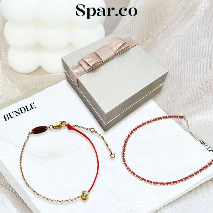 Spar.co Gelang Pembawa Keberuntungan dan Rezeki  Nagita Benang Merah  Hitam    Inisial Huruf Custom 