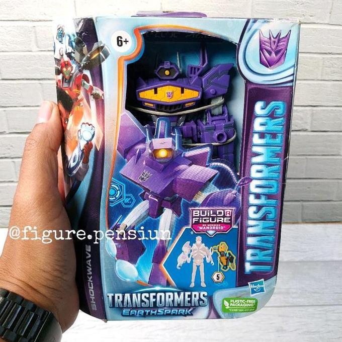 HASBRO TRANSFORMERS SHOCKWAVE DELUXE EARTHSPARK BUILD MANDROID ACTION FIGURE