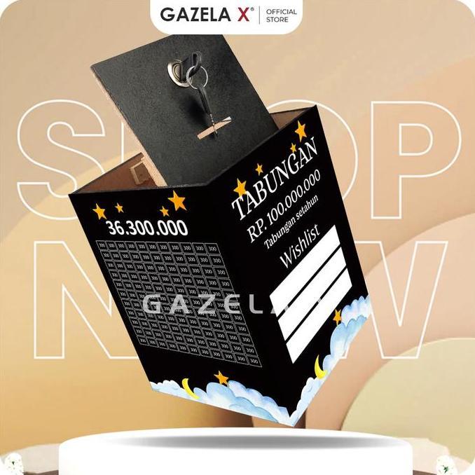 Celengan Jumbo Besar Tabungan Target 100 Juta + Kunci Buka Tutup Celengan Kotak Buat Nabung Uang Asl