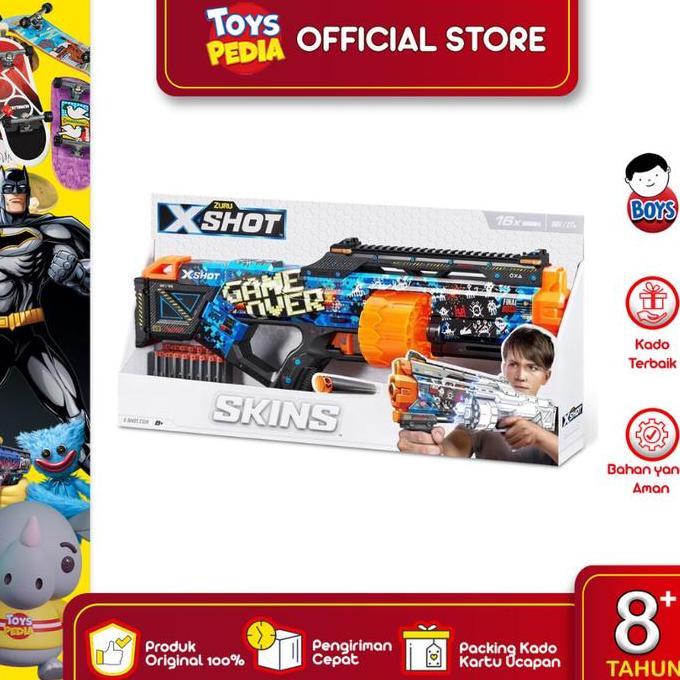Blaster X-Shot Skins Last Stand dengan Kapasitas Laras 14 Dart - Game