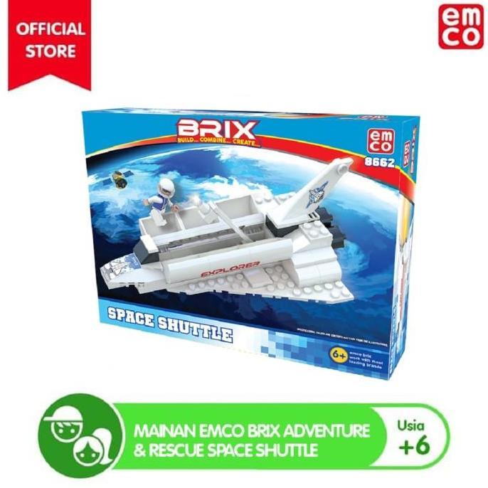 Mainan EMCO Brix Adventure & Rescue Space Shuttle