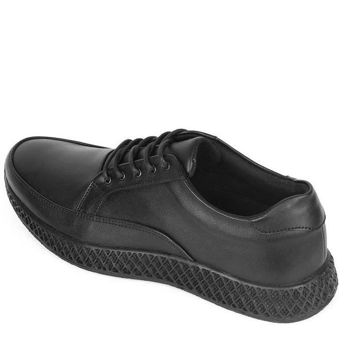 Sepatu Kerja Pria Niel Tali Hitam Rico Synthetic Leather