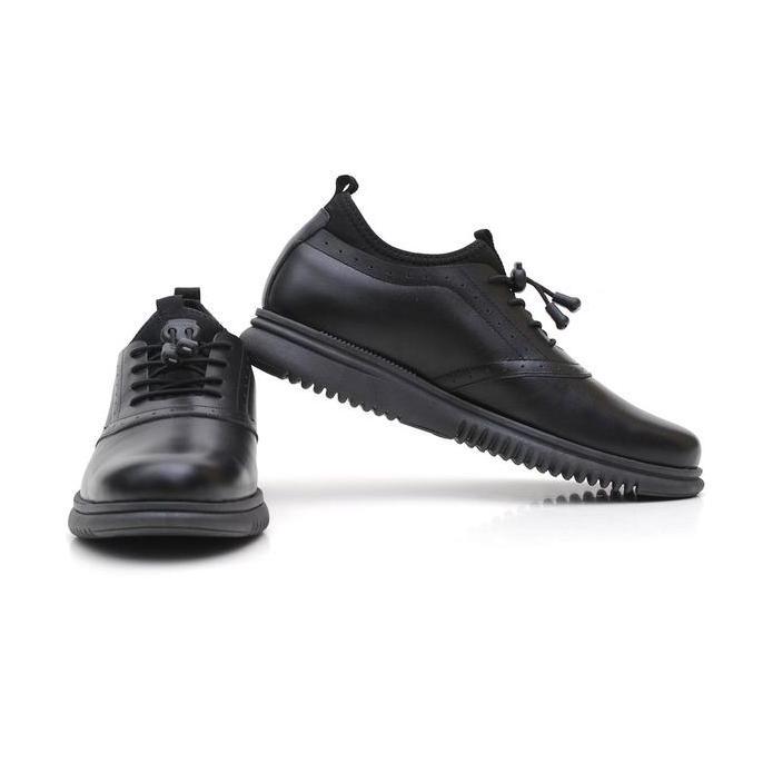 VOLVE ORCA BLACK - Sepatu Pria Slip On Casual Formal Kerja Orinal