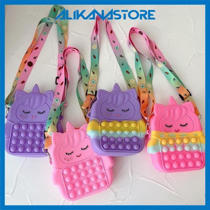 Tas Anak Pop It Kaws Fashion Ukuran Besar Muat Hp