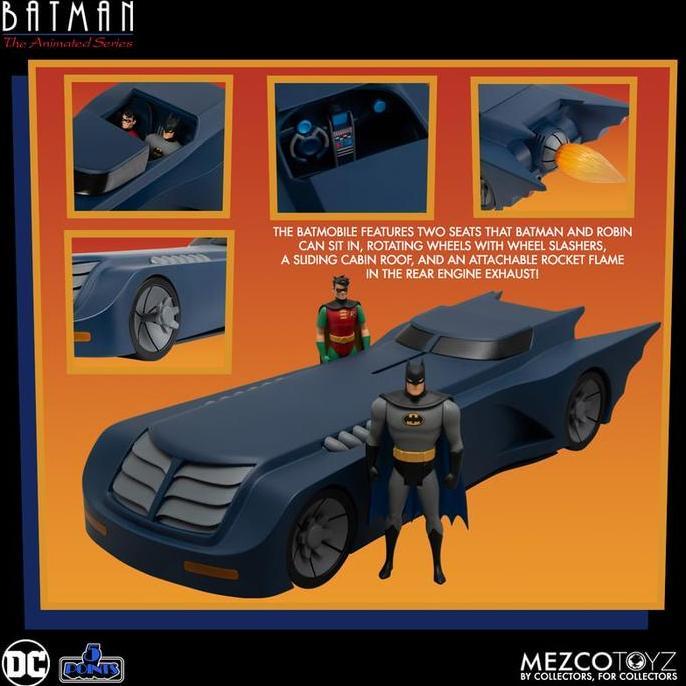Mezco Toyz 5 Points Batman: The Animated Series Batmobile