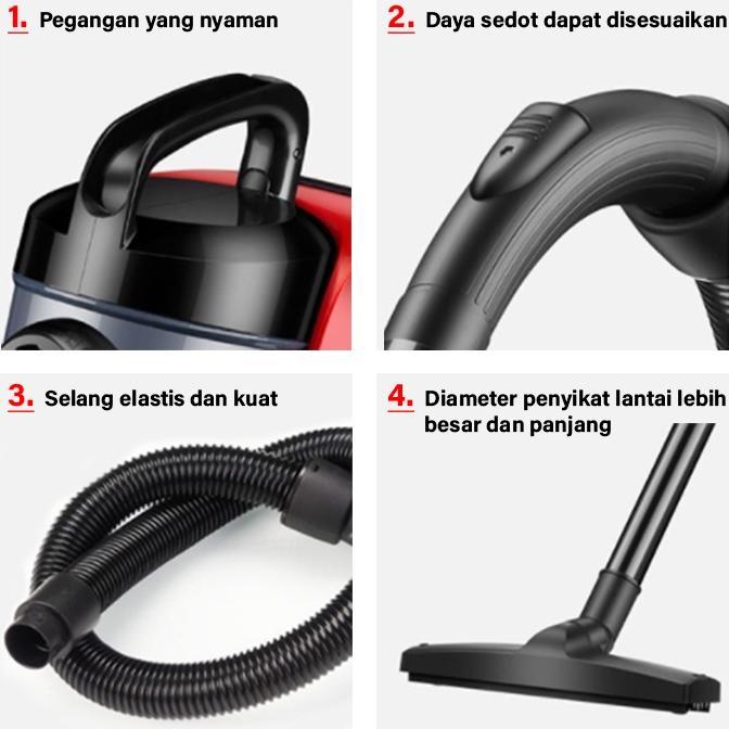BESTPROMO DE ESSENTIAL VACUUM CLEANER PENYEDOT DEBU 1487 - VACUM CLEANER RUMAH PENYEDOT DEBU KARPET 