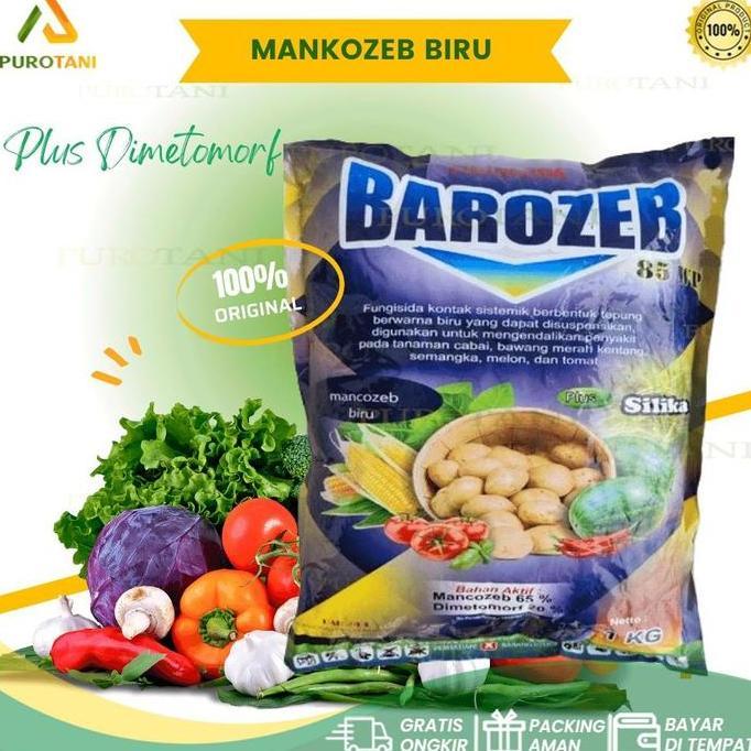 Mankozeb Biru Plus Silika Barozeb 80 Wp Fungisida Barozeb 80Wp 1Kg Mankozeb