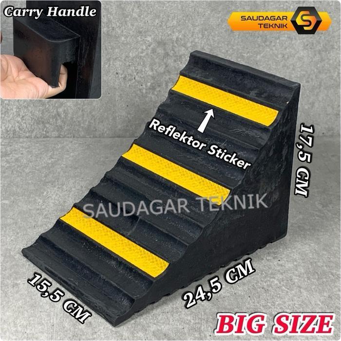 TERLARIS Karet Ganjalan Ban Mobil Besar 3KG Alat Penahan Ban Mobil Besar Truk Rubber Wheel Parking C