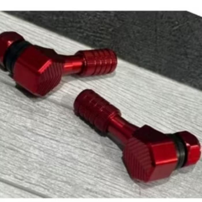 PROMO! Pentil ban tubles Cnc bengkok miring 1 set   pentil ban tubeless