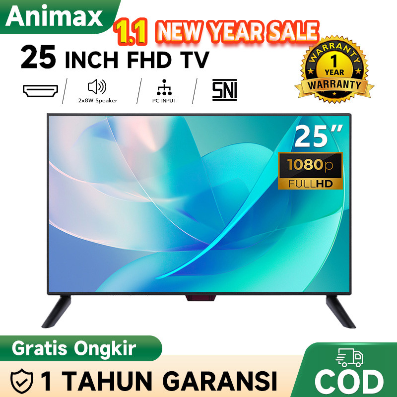 Animax Sakura TV LED 25 inch TV Digital 21 inch  24 inch Televisi LED FHD(TCLG-S21/22/24/25) Garansi