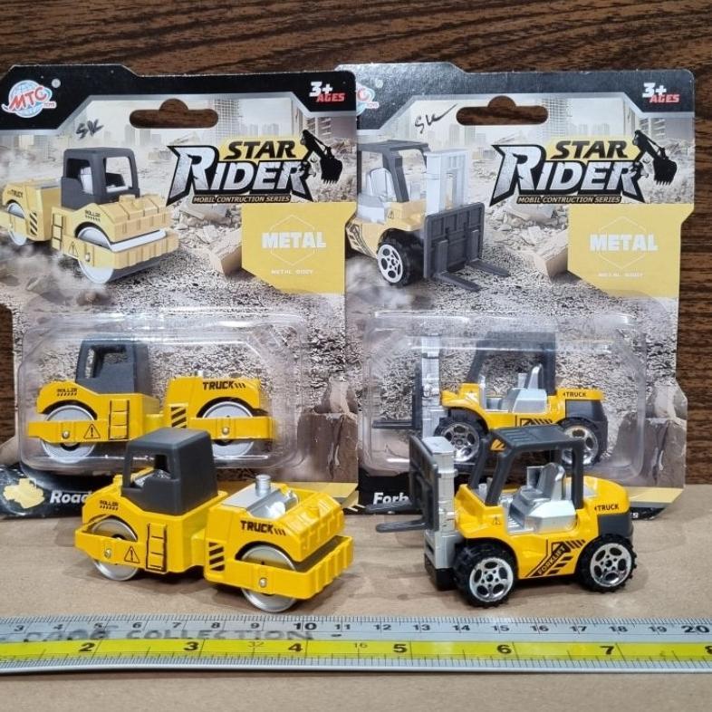 recommended` mainan mobil konstruksi construction bahan besi - star rider truk besi k