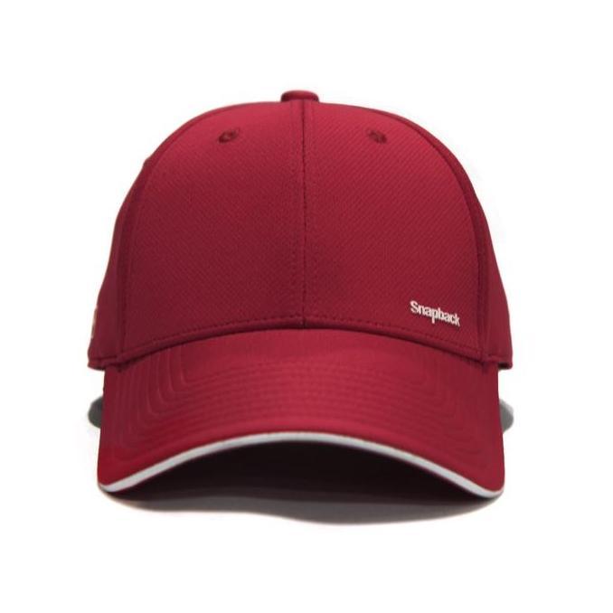 Snapback Topi Baseball Topi Golf Sport Style Maroon Polos List Putih