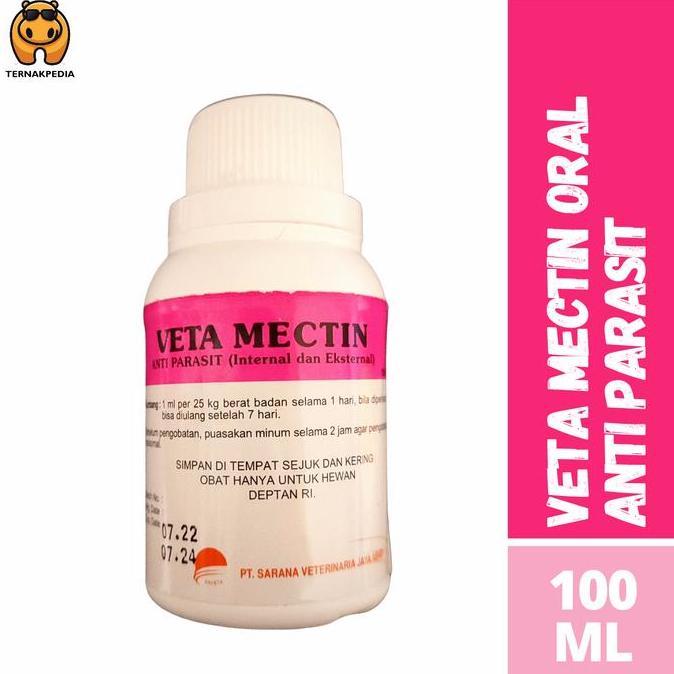Veta Mectin 100 ml - Obat Parasit Oral - Ivermectin Oral 10% 100 ml - Obat Parasit Oral - Veta Mecti