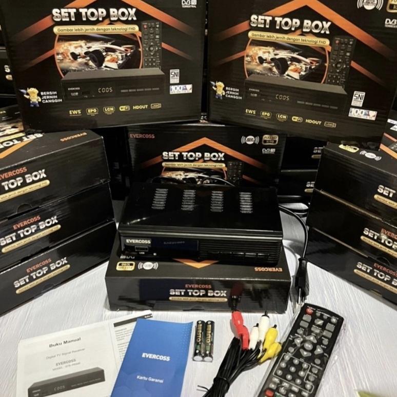 Evercoss Set Top Box Receiver EVERCOSS PRIME STB DVB T2 HD Terbaru DVB T-2