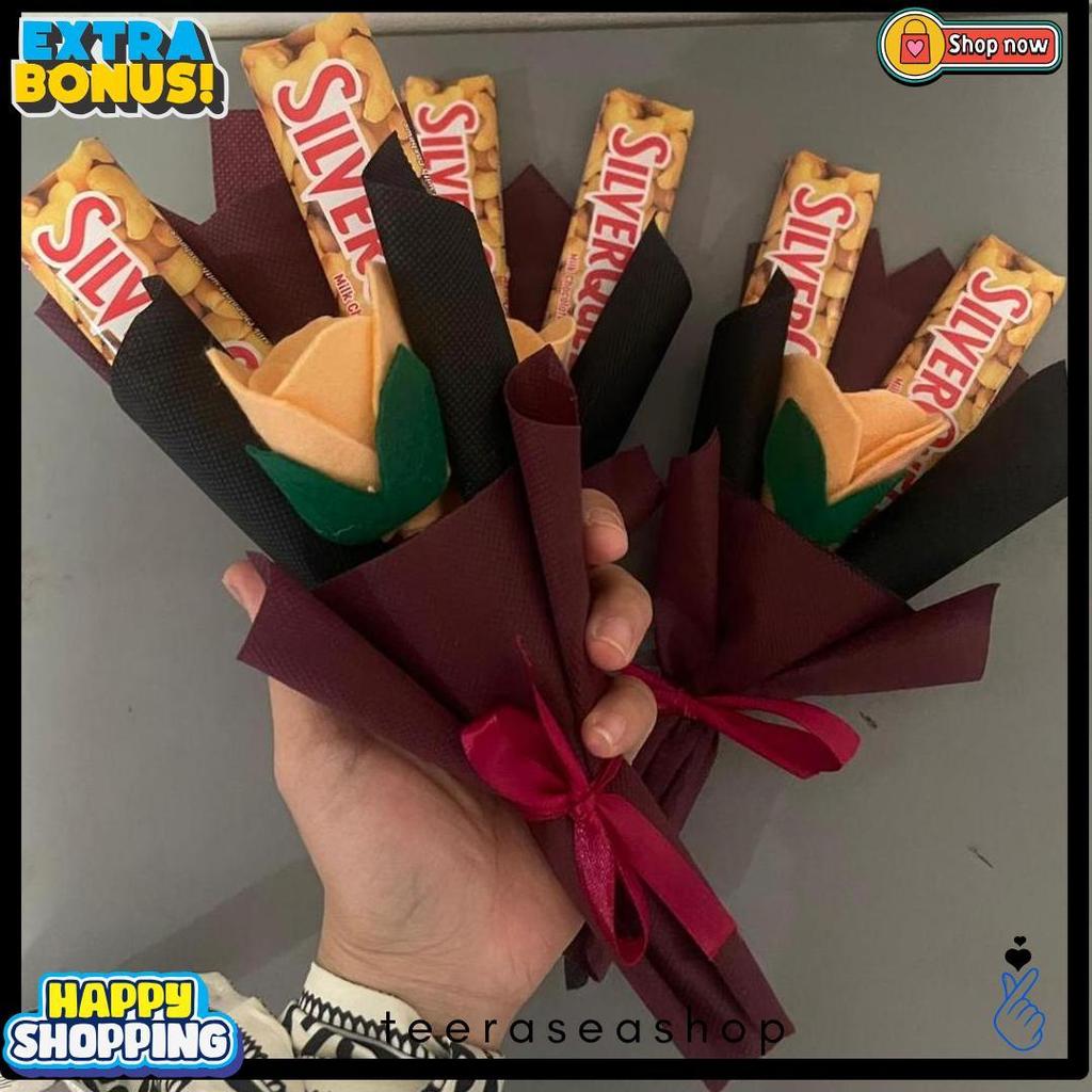 Buket Coklat Silverqueen / Buket Wisuda Murah / Buket Kado Ulang Tahun / Buket Perpisahaan / Buket C