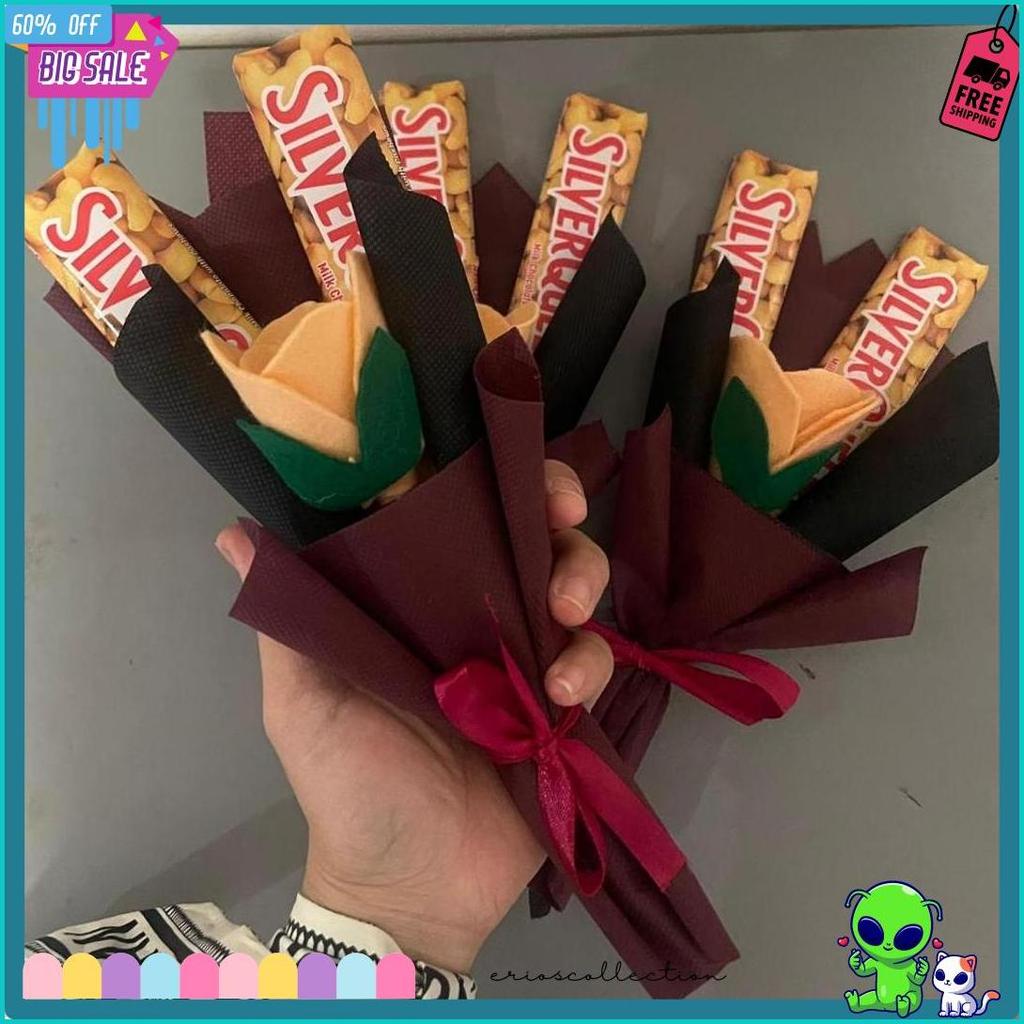 Buket Coklat Silverqueen / Buket Wisuda Murah / Buket Kado Ulang Tahun / Buket Perpisahaan / Buket C