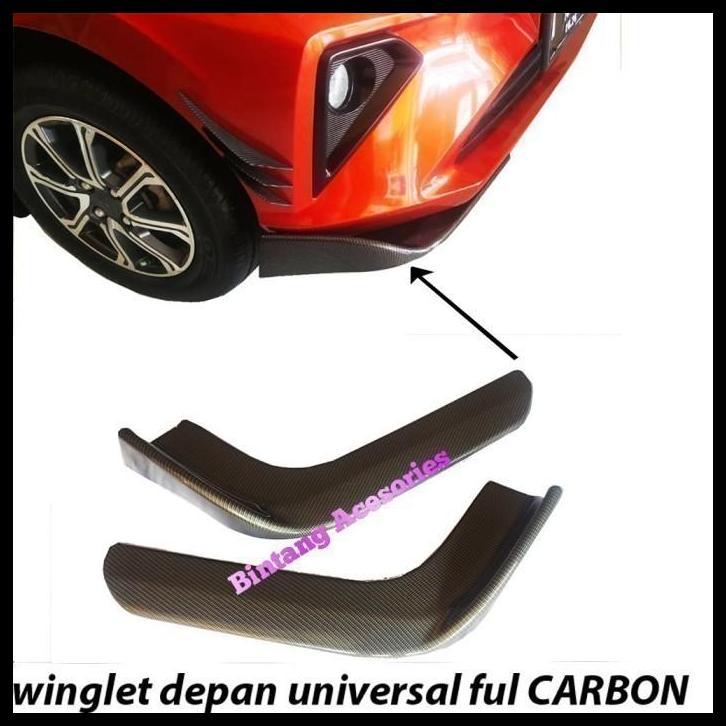 TERLARIS WINGLET DEPAN VARIASI BEMPER DEPAN MOBIL NEW VELOZ 2022 FULL CARBON