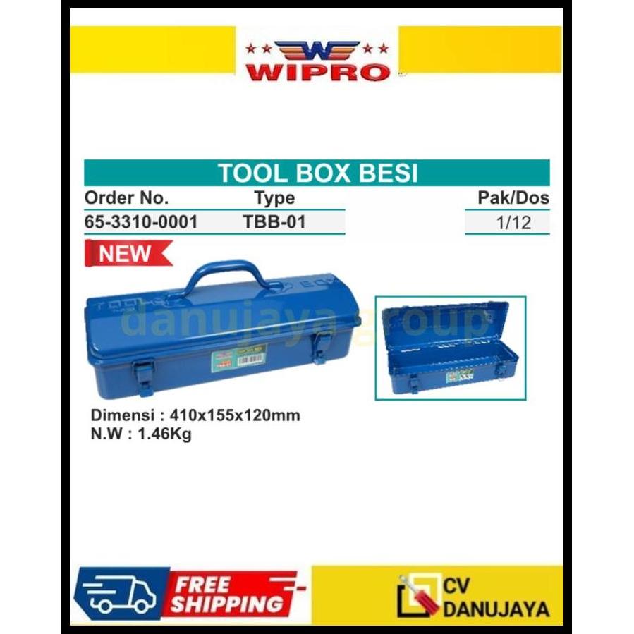 GRATIS ONGKIR TOOL BOX ORGANIZER BESI STEEL KOTAK PERKAKAS ALAT PERALATAN BENGKEL  WIPRO TBB-01 