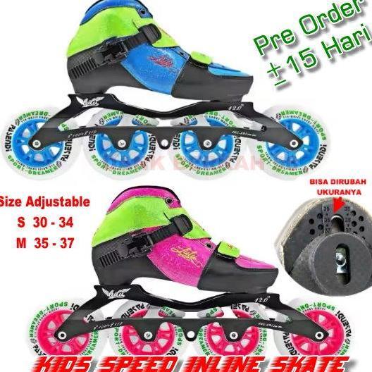 Terlaris Sepatu Roda Kecepatan Anak Kids Speed Inline Skate Adjustable Outdoor