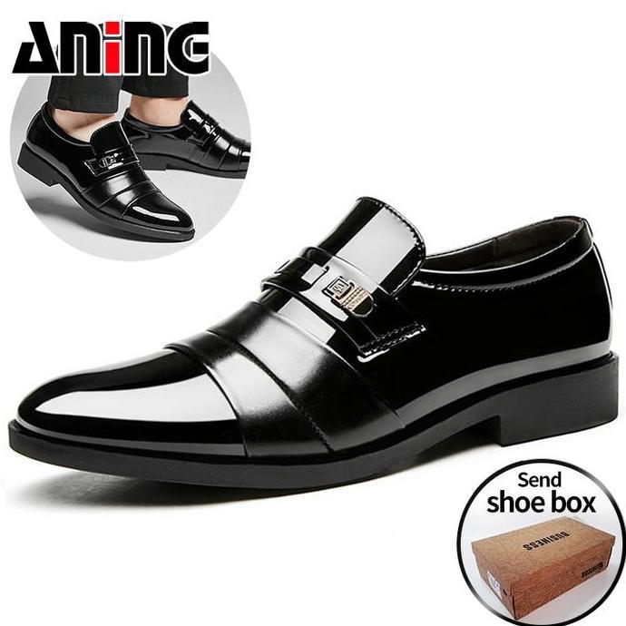 Sepatu Pantofel Hitam Pria Fantofel Sepatu Kerja Kulit Sepatu Pernikahan Shoes