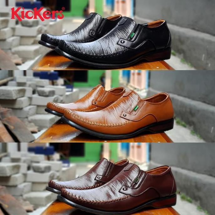 Sepatu kantor kulit asli sepatu pantofel pria kulit asli