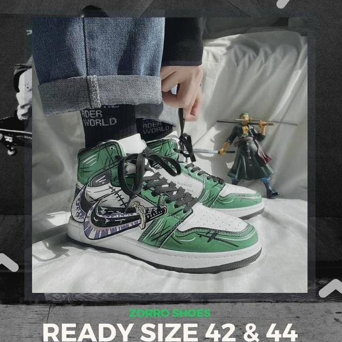 Sepatu Sneakers Limited Anime One Piece Roronoa Zoro