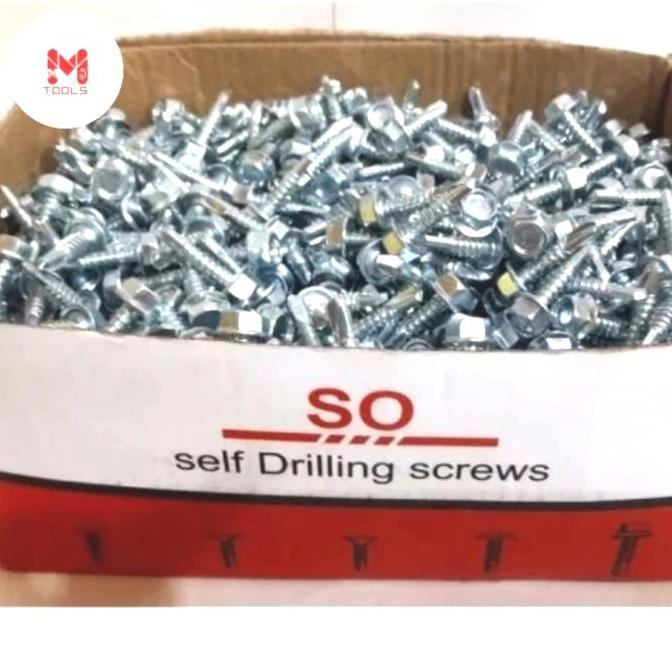 Baut Baja Ringan 10X19 So (Harga Per Kotak) - Self Drilling Screw - Baut Baja Ringan / Ekonomi - So 