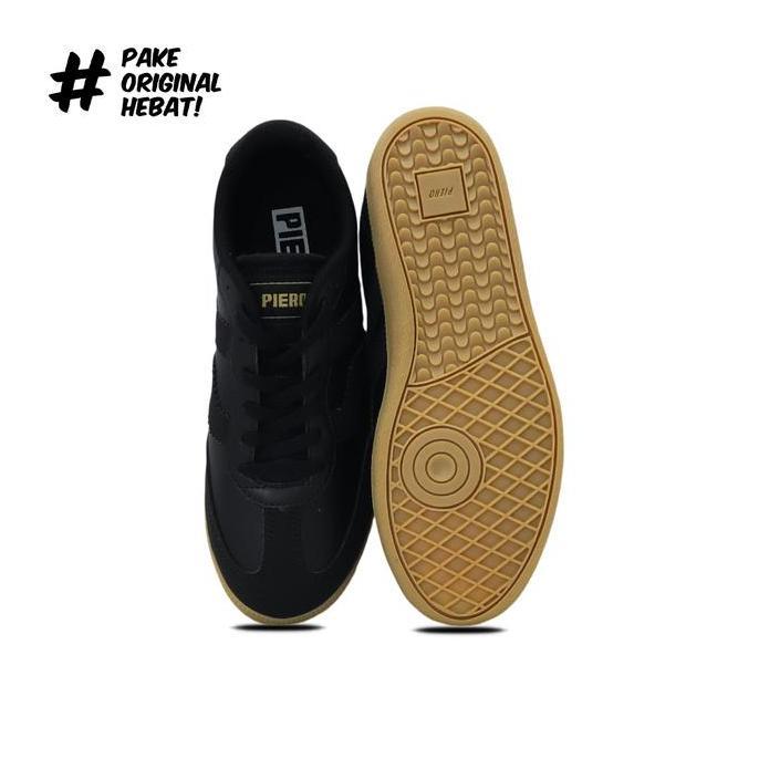Piero Sepatu Sneakers Grand London - Black/Gum/Black