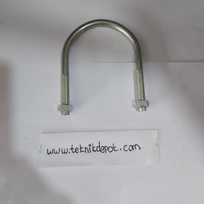 Baut U Galvanis 3/8 X 6 Inchi Klem Pipa U Putih U Bolt Depok Forsale