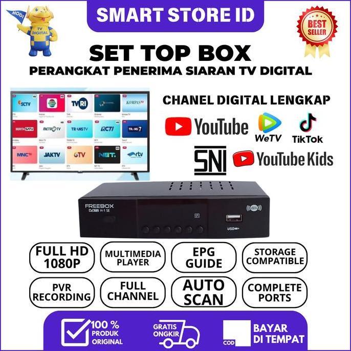 STB TV Digital Termurah DVB-T2 Decoder Receiver Set Top Box TV Premium Support Semua TV