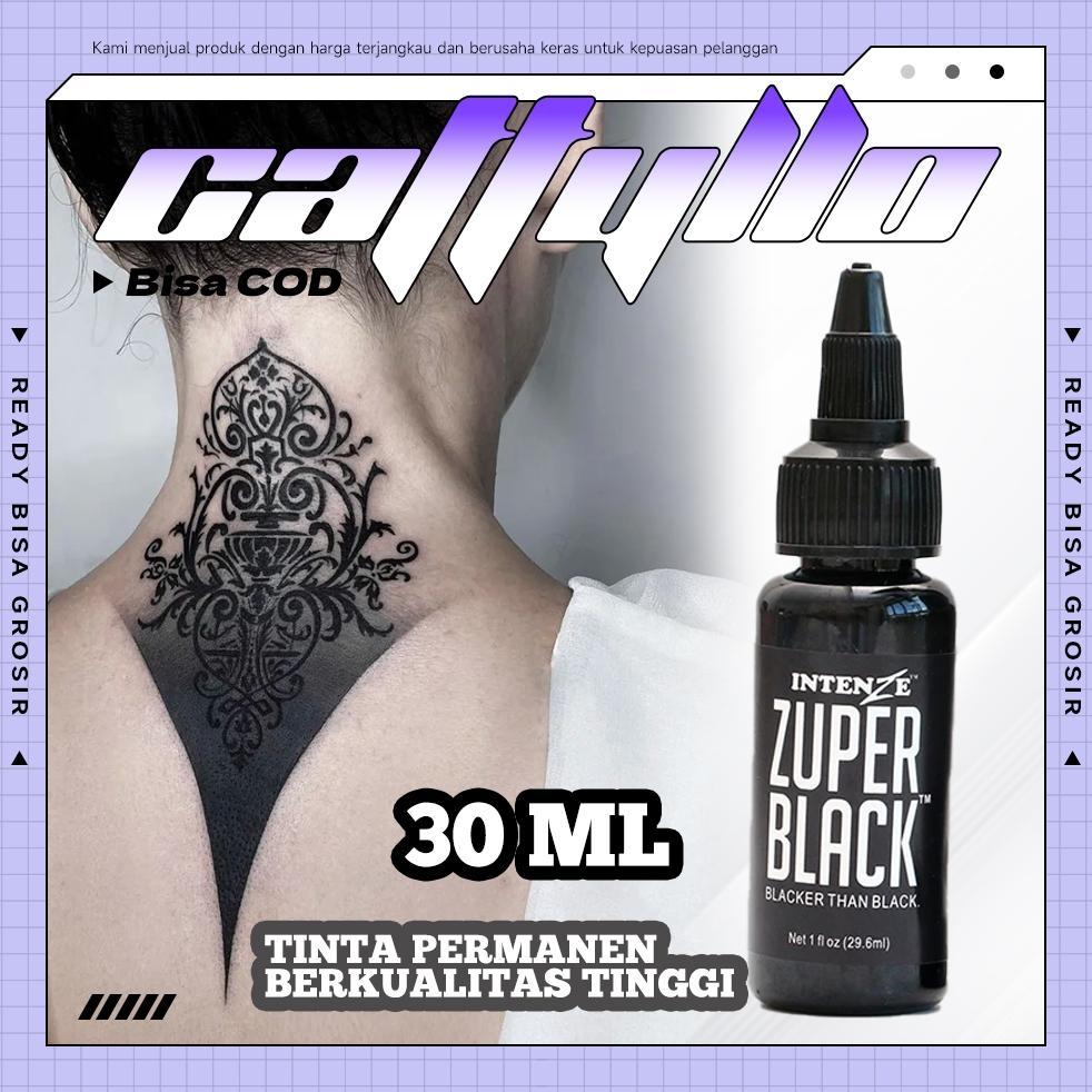 30ML TINTA TATO ZUPER BLACK INK TATTOO TINTA TATTO HITAM BERKUALITAS TINGGI TINTA PERMANEN