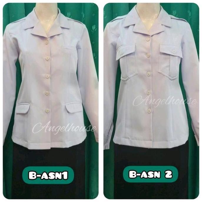 PREMIUM Seragam BAJU PDH PUTIH PPPK / ASN P3K/ ASN / PNS /GURU/DINKES PUTIH WANITA