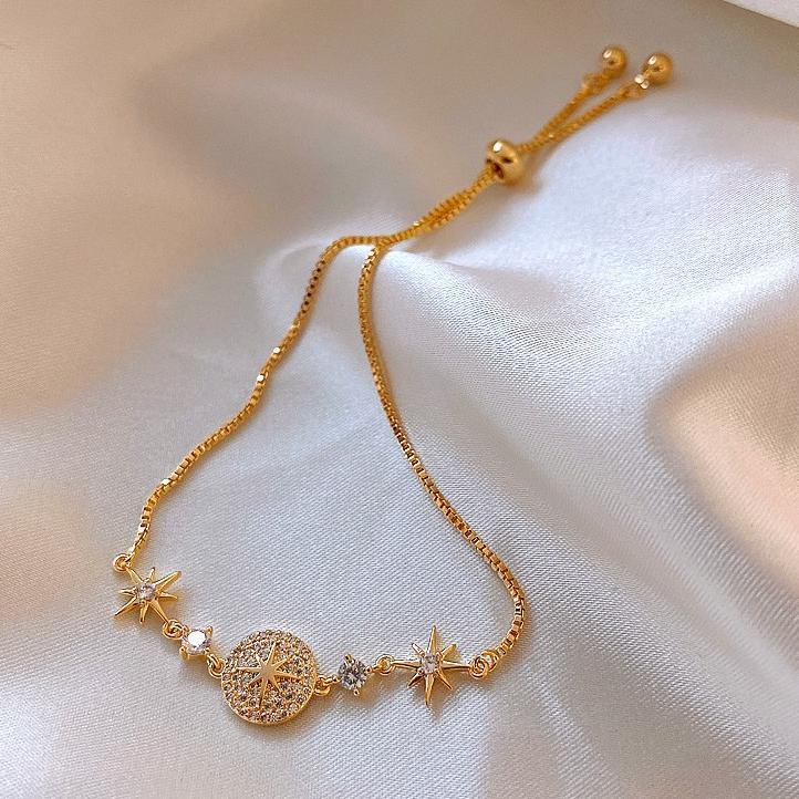 TERLARIS` GELANG BERLIAN IMITASI LINGKARAN FASHION WANITA TANGAN RANTAI BRACELET GELANG SERUT