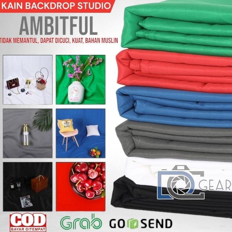 Kain backdrop / background studio Ambitful bahan muslin
