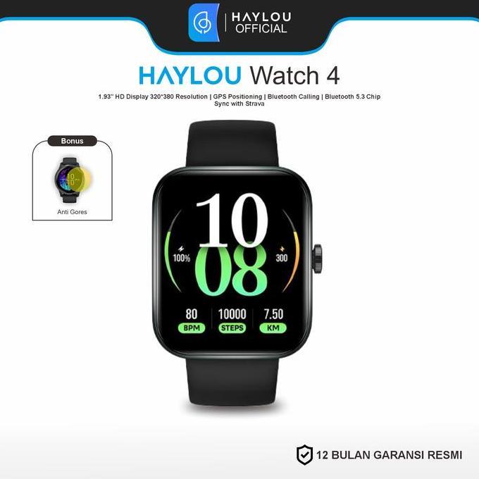 BLOODIBURS - HAYLOU WATCH 4 SMARTWATCH MULTIFUNGSI DENGAN GPS DAN BLUETOOTH CALLING