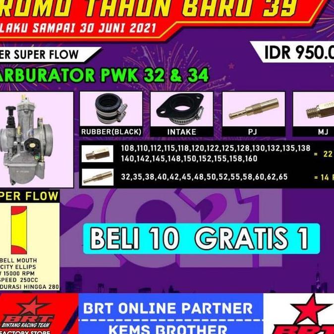 ORIGINAL KARBURATOR KARBU BRT PWK 32 SUPERFLOW BRT ORIGINAL BRT 100% MOTOR