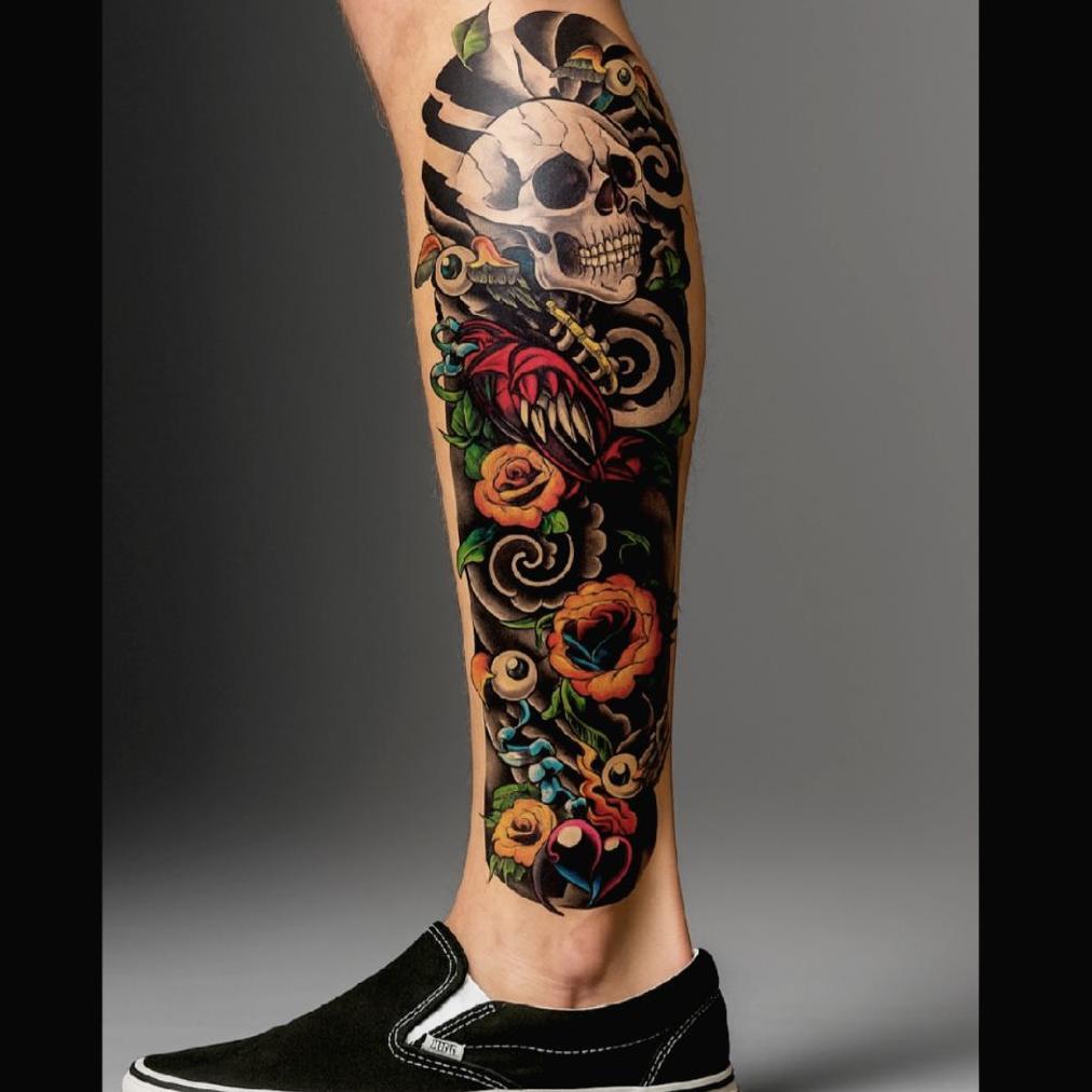 tato temporer full kaki yakuza temporary