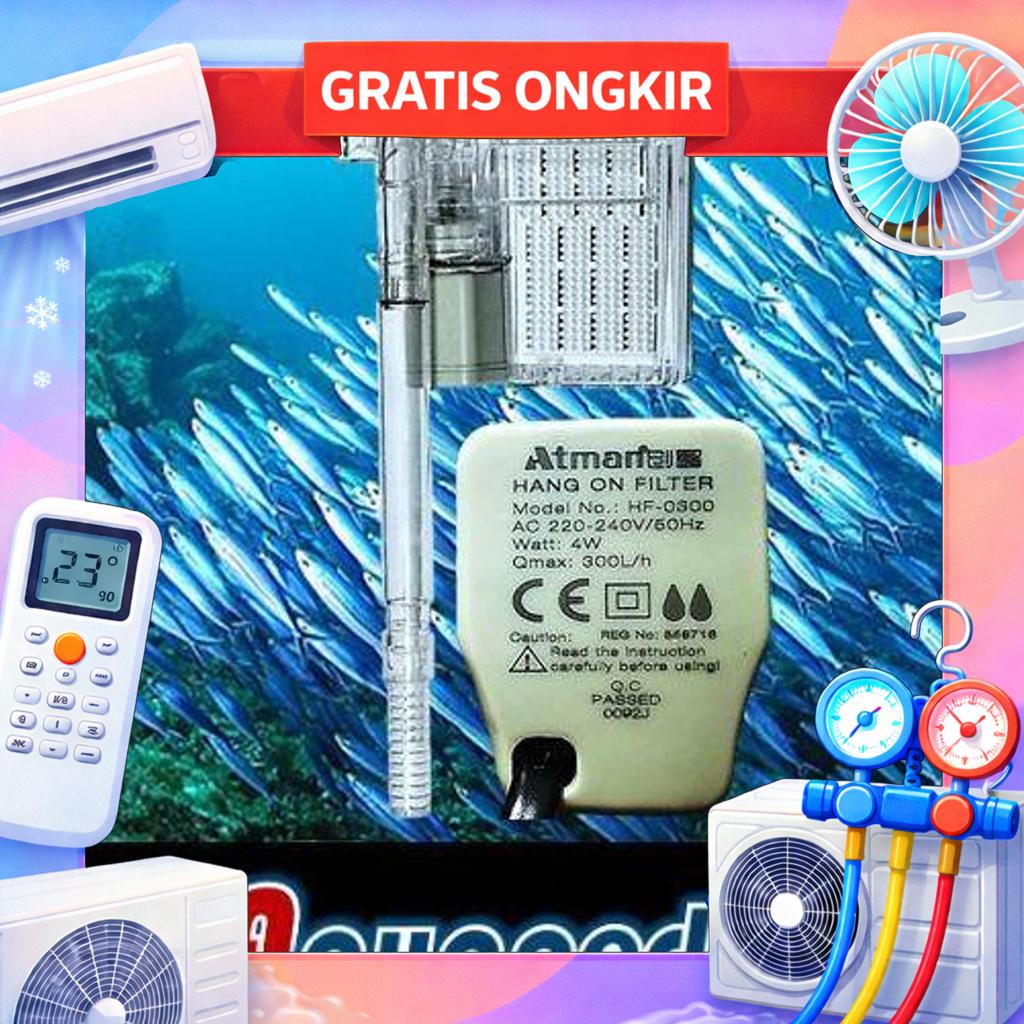 Atman Hf-0300 Filter Gantung Aquarium Aquascape Hang-On Filter Hf0300 Sameday