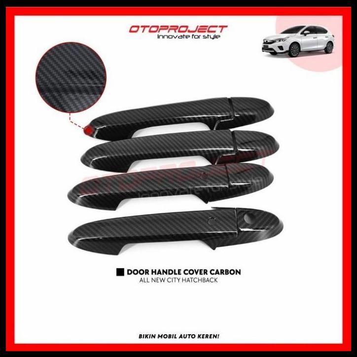 TERBARU DOOR HANDLE COVER CITY HATCHBACK CARBON 
