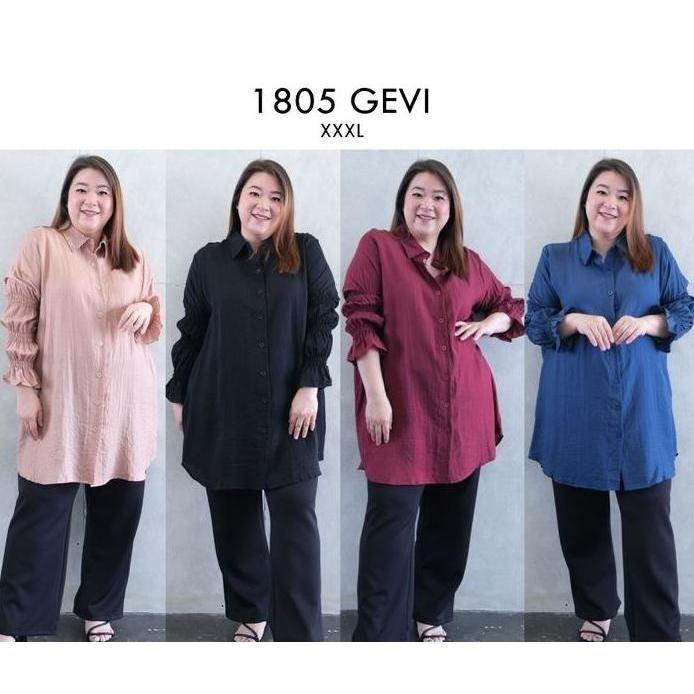 Pedkey Butik - 1805 Gevi Tunic Bigsize Jumbo | Tunik Wanita Big Size XXXL