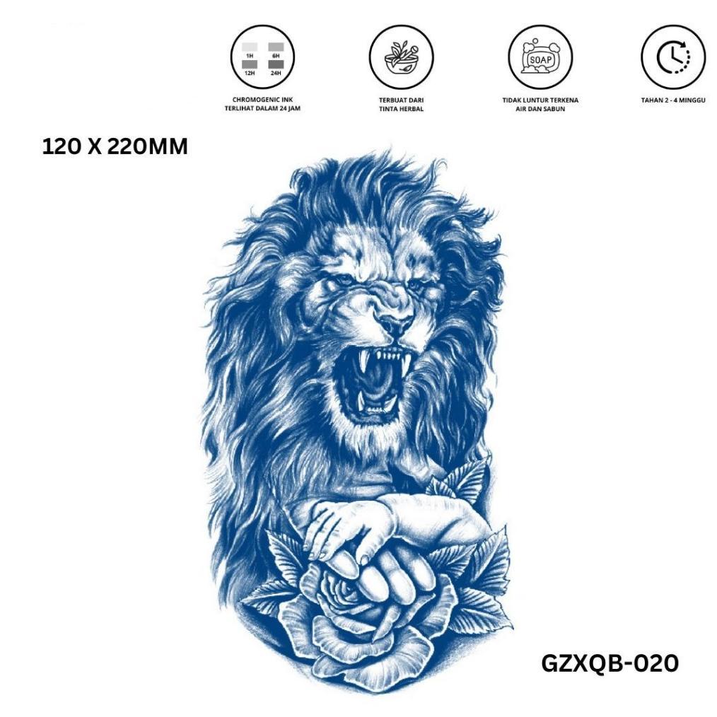 Tattoo Fanged Animal Lengan Tattoo Temporer Tattoo Temporary