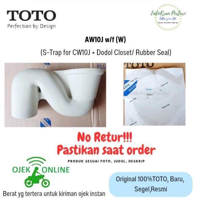 Ready TOTO AW10J S-trap untuk closet jongkok CW10J (ojek instan)