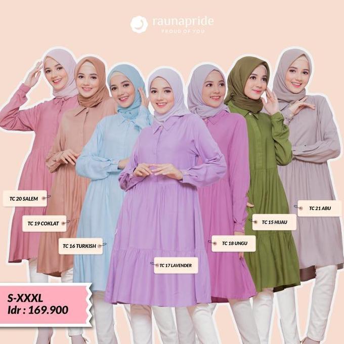 Tunik Rauna Terbaru / TC - 15, 16, 17, 18, 19, 20, 21 / Fashion Muslim