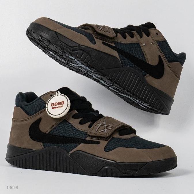 Sepatu Travis Scott Jordan Jumpman Jack Trainer Dark ha Authentic