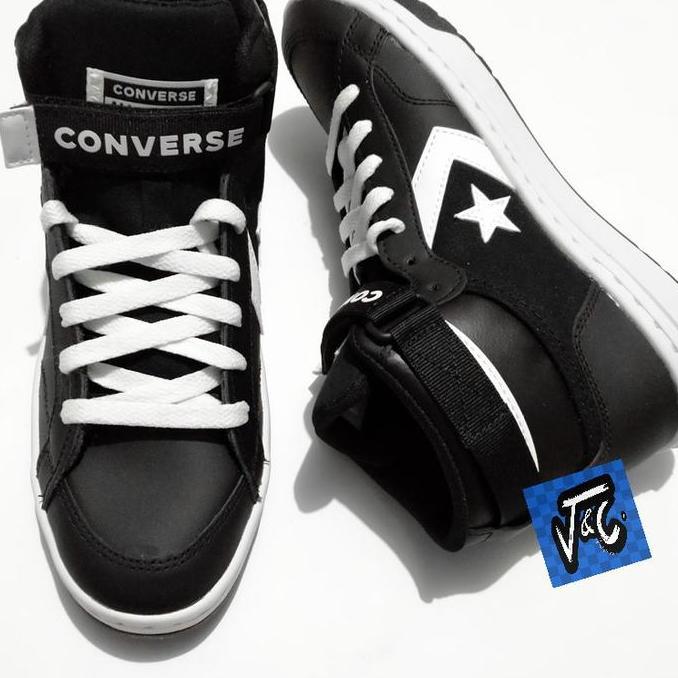 Converse Pro Blaze V2 Cup Removable Strap Velcro Court Leather Black